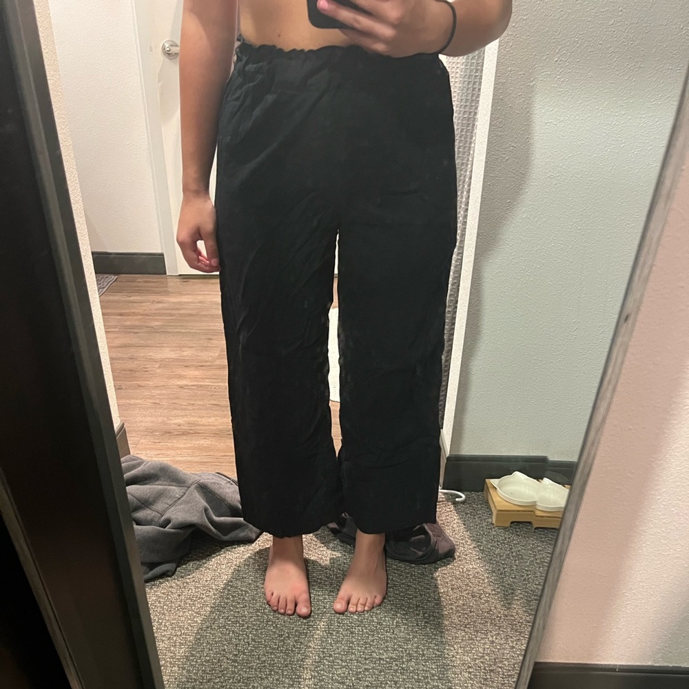 Abercrombie Cinch Black Linen pants
